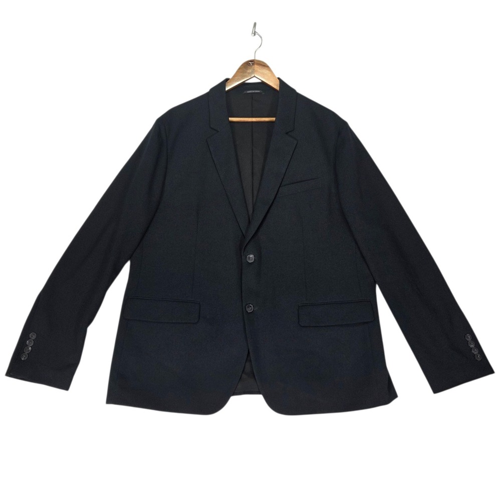 NWOT Bluffworks Gramercy Blazer Mens 48R Black Slim Fit Travel Sport Coat New